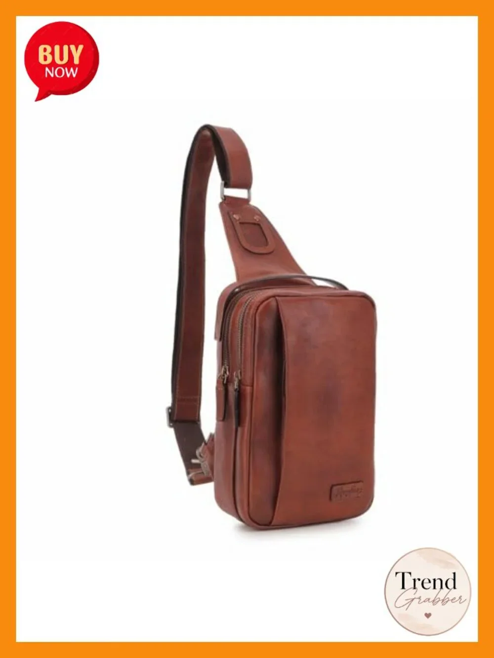 Genuine Leather Sling Bag Crossbody Chest Pack Shoulder Bag Backpack